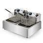EuroChef Commercial Electric Deep Fryer Twin Frying Basket Chip Cooker Fry V219-FRYER-2TANK