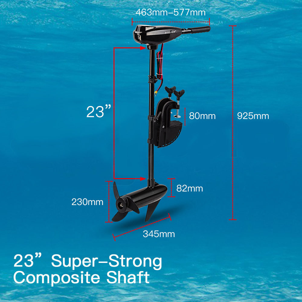 Striker 45 LBS Electric Trolling Motor Inflatable Boat Outboard Engine Fishing Marine V219-FSHTRLSTRA6X0