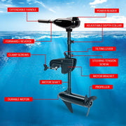 Striker 60LBS Electric Trolling Motor Inflatable Boat Fishing Marine Outboard Engine V219-FSHTRLSTRA8X0