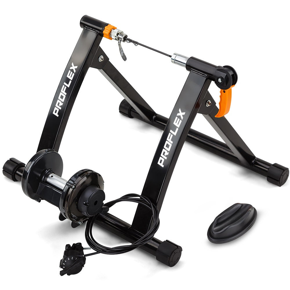 PROFLEX Indoor Bicycle Trainer - Bike Cycling Stationary Magnetic Stand Training V219-FTNBIKPRFAFMT