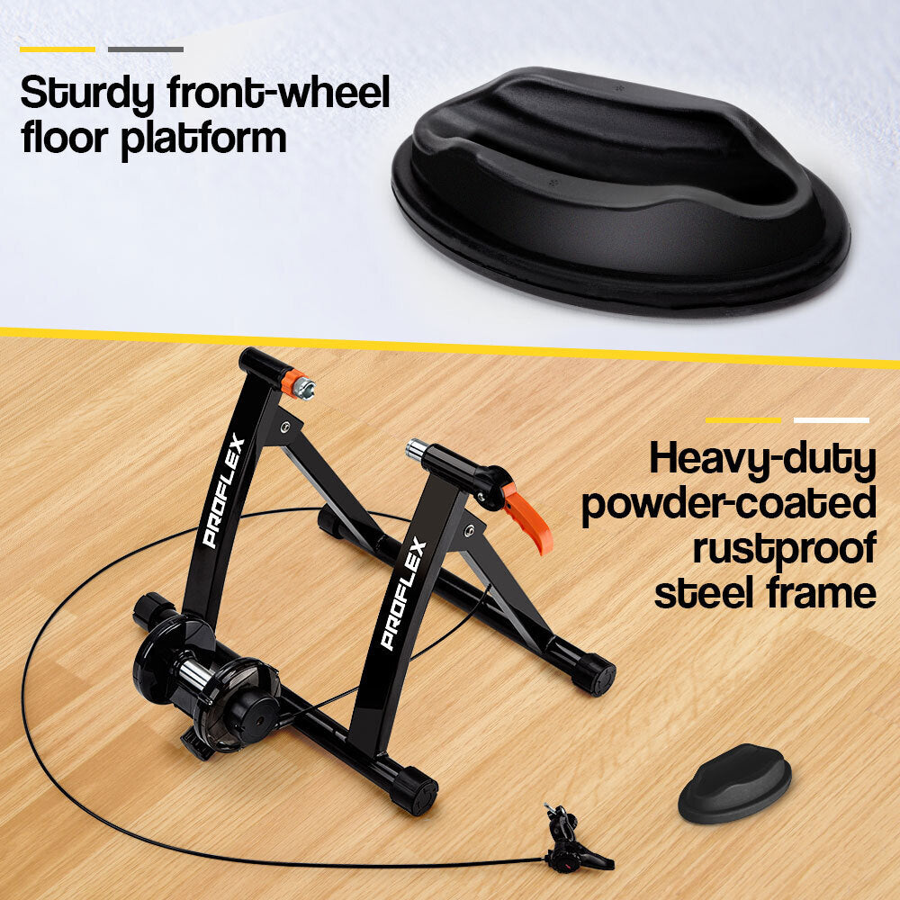 PROFLEX Indoor Bicycle Trainer - Bike Cycling Stationary Magnetic Stand Training V219-FTNBIKPRFAFMT