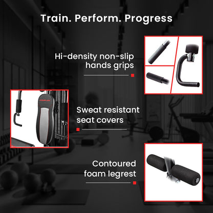 PROFLEX Multi-Station Compact Home Gym Set, 150lbs Weight Plates- M8000 V219-FTNHGMPF8RDA