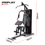 PROFLEX Multi-Station Compact Home Gym Set, 150lbs Weight Plates- M8000 V219-FTNHGMPF8RDA