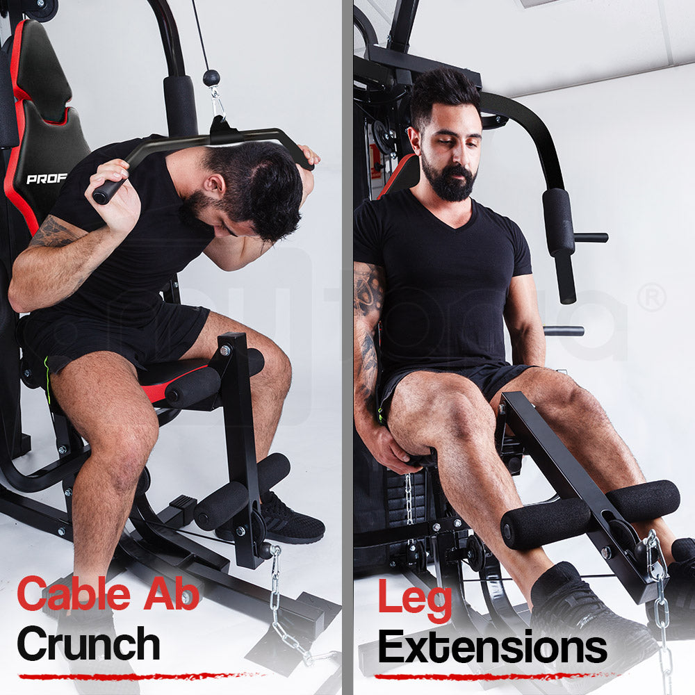 PROFLEX Home Gym Exercise Machine Fitness Equipment Weight Bench Press Set 100lbs V219-FTNMFGPRFA951