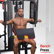 PROFLEX Home Gym Exercise Machine Fitness Equipment Weight Bench Press Set 100lbs V219-FTNMFGPRFA951