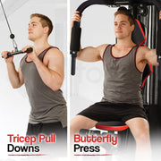 PROFLEX Home Gym Exercise Machine Fitness Equipment Weight Bench Press Set 148lbs V219-FTNMFGPRFA953