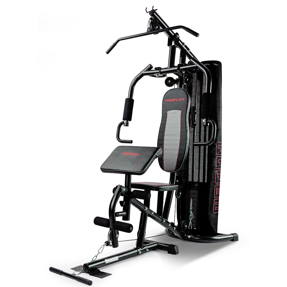 PROFLEX Multi-Station Home Gym Set with 98lbs Weight Plates- M8000 V219-FTNMFGPRFBM8M