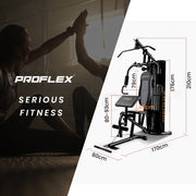 PROFLEX Multi-Station Home Gym Set with 98lbs Weight Plates- M8000 V219-FTNMFGPRFBM8M