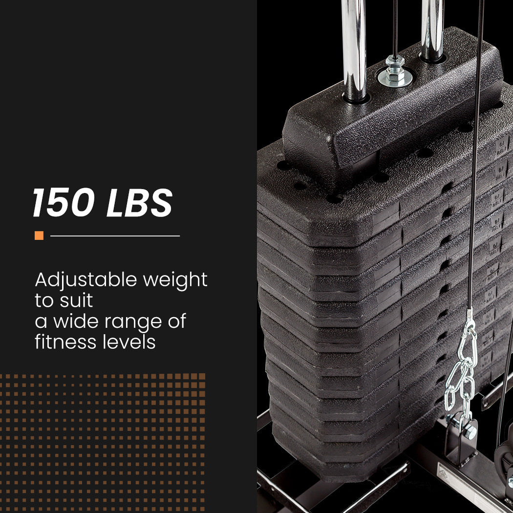 PROFLEX Multi-Station Home Gym Set with 98lbs Weight Plates- M8000 V219-FTNMFGPRFBM8M