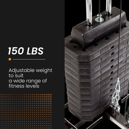 PROFLEX Multi-Station Home Gym Set with 98lbs Weight Plates- M8000 V219-FTNMFGPRFBM8M