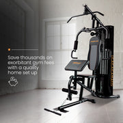 PROFLEX Multi-Station Home Gym Set with 98lbs Weight Plates- M8000 V219-FTNMFGPRFBM8M
