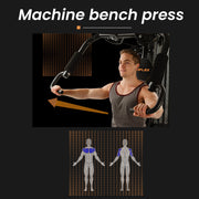 PROFLEX Multi-Station Home Gym Set with 98lbs Weight Plates- M8000 V219-FTNMFGPRFBM8M