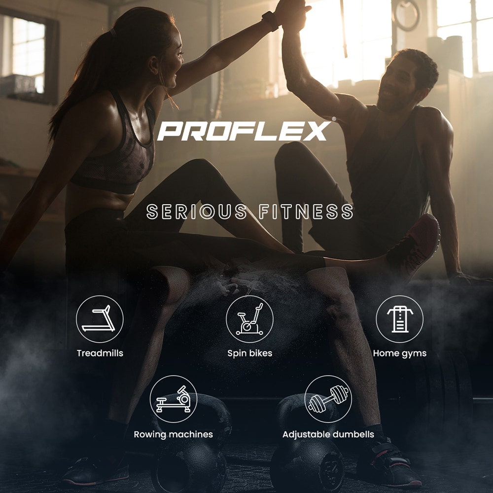 PROFLEX Magnetic Recumbent Exercise Bike, LCD Display, Heart Rate Sensors, Adjustable Seat, 8-Level V219-FTNREBPFXB2A