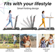 PROFLEX Electric Walking Pad Under Desk Treadmill, Remote Control, Compact Foldable Size, Tablet Holder, LCD V219-FTNTRDPFHS3A