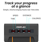 PROFLEX Electric Walking Pad Under Desk Treadmill, Remote Control, Compact Foldable Size, Tablet Holder, LCD V219-FTNTRDPFHS3A