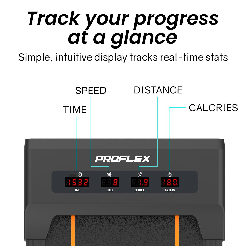 PROFLEX Electric Walking Pad Under Desk Treadmill, Remote Control, Compact Foldable Size, Tablet Holder, LCD V219-FTNTRDPFHS3A