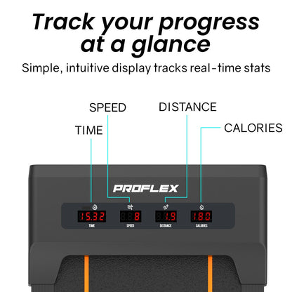 PROFLEX Electric Walking Pad Under Desk Treadmill, Remote Control, Compact Foldable Size, Tablet Holder, LCD V219-FTNTRDPFHS3A