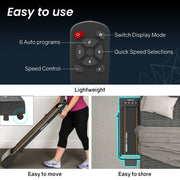 PROFLEX Electric Walking Pad Under Desk Treadmill, Remote Control, Compact Foldable Size, Tablet Holder, LCD V219-FTNTRDPFHS3A
