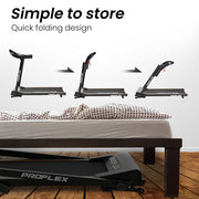 PROFLEX TRX3 Electric Treadmill, Compact Size, Foldable, USB/MP3, Pulse Sensors V219-FTNTRDPFTRX3A
