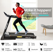 PROFLEX TRX4 Electric Treadmill, Medium Size, Foldable, Suspension, Bluetooth, USB/MP3, Pulse Sensors, V219-FTNTRDPFTRX4A