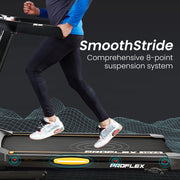 PROFLEX TRX4 Electric Treadmill, Medium Size, Foldable, Suspension, Bluetooth, USB/MP3, Pulse Sensors, V219-FTNTRDPFTRX4A
