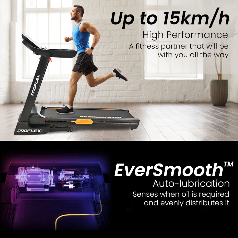 Proflex TRX9s Electric Treadmill, Large Size, 450mm Belt, 10-inch display, Foldable, Suspension, Auto V219-FTNTRDPFTRX9A