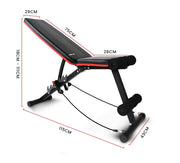 PROFLEX Weight Bench Workout Gym Press Adjustable Lifting Fitness Folding Bands V219-FTNWTBPRFAB2C
