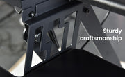 Fortia Corner Desk Riser 110cm Wide Adjustable Sit to Stand for Dual Monitor, Keyboard, Laptop, Black V219-FURDTDFORACX1