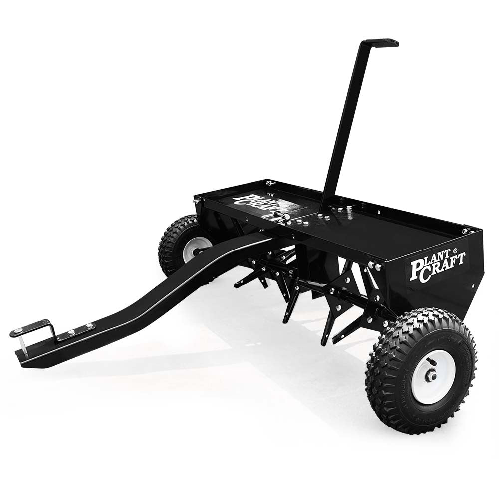 PlantCraft Tow Behind Plug Lawn Aerator 1m (40") Wide, Universal Hitch for Ride on Mower, Garden Tractor V219-GDTAERPCP42A