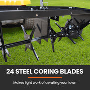 PlantCraft Tow Behind Plug Lawn Aerator 1m (40") Wide, Universal Hitch for Ride on Mower, Garden Tractor V219-GDTAERPCP42A