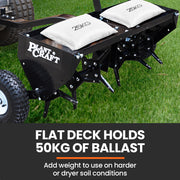 PlantCraft Tow Behind Plug Lawn Aerator 1m (40") Wide, Universal Hitch for Ride on Mower, Garden Tractor V219-GDTAERPCP42A