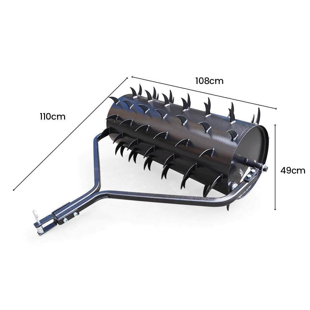 PlantCraft Tow Behind Lawn Roller Spike Aerator 36" Wide, Universal Hitch for Ride on Mower, Garden Tractor V219-GDTAERPCS36A