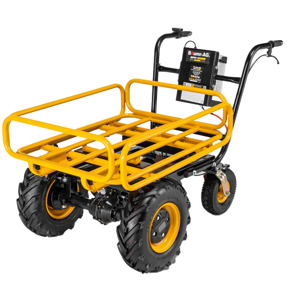 Baumr-AG 40V Battery Powered Material Handling Dumper Wheelbarrow Motorised Electric, 300kg Capacity V219-GDTPBWBM1MEA