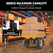 Baumr-AG 40V Battery Powered Material Handling Dumper Wheelbarrow Motorised Electric, 300kg Capacity V219-GDTPBWBM1MEA