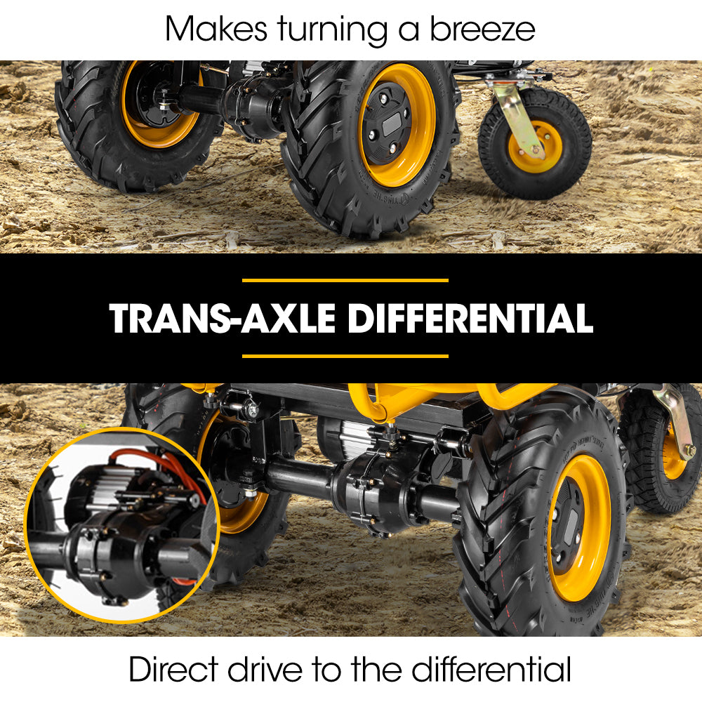 Baumr-AG 40V Battery Powered Material Handling Dumper Wheelbarrow Motorised Electric, 300kg Capacity V219-GDTPBWBM1MEA