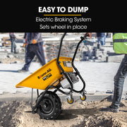 Baumr-AG 36V Battery Powered Wheelbarrow Motorised Electric, 80L Bucket Volume, 260kg Capacity V219-GDTPBWBM7CEA