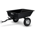 PlantCraft Poly Dump Cart, 272kg Load Heavy Duty Tipper Trailer, 16-inch Tyres, for Ride-on Lawn Mower V219-GDTPCRPCTD6A