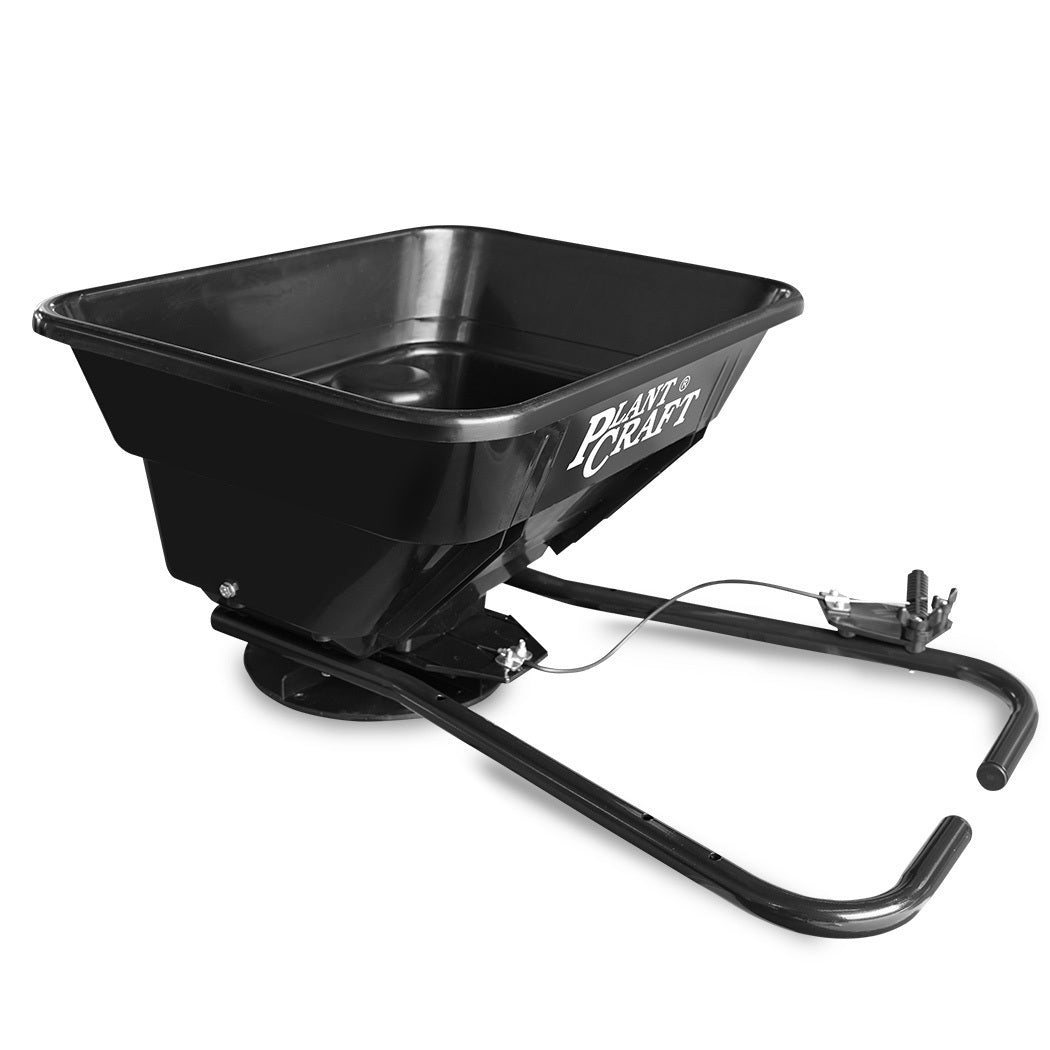 PLANTCRAFT Spreader 12V 36kg 30L Lawn Seed Fertiliser, for ATV, Ride on Mower, with Rain Cover V219-GDTSPRPC123A