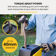 MICHIGAN 2400W Electric Garden Mulcher Shredder, Portable Wood Chipper, Push Stick, 40L Collection Bag V219-GDTSRDMC3C0A