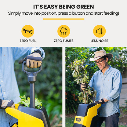MICHIGAN 2400W Electric Garden Mulcher Shredder, Portable Wood Chipper, Push Stick, 40L Collection Bag V219-GDTSRDMC3C0A