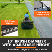 PlantCraft Lawn Sweeper 38" Wide, Tow Behind Leaf and Grass Clipping Collector, Universal Hitch for Ride on V219-GDTSWPPCT38A