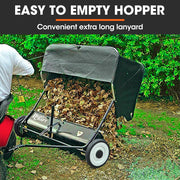 PlantCraft Lawn Sweeper 38" Wide, Tow Behind Leaf and Grass Clipping Collector, Universal Hitch for Ride on V219-GDTSWPPCT38A