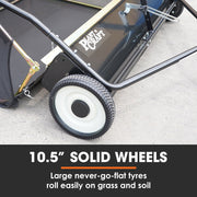 PlantCraft Lawn Sweeper 48" Wide, Tow Behind Leaf and Grass Clipping Collector, Universal Hitch for Ride on V219-GDTSWPPCT48A