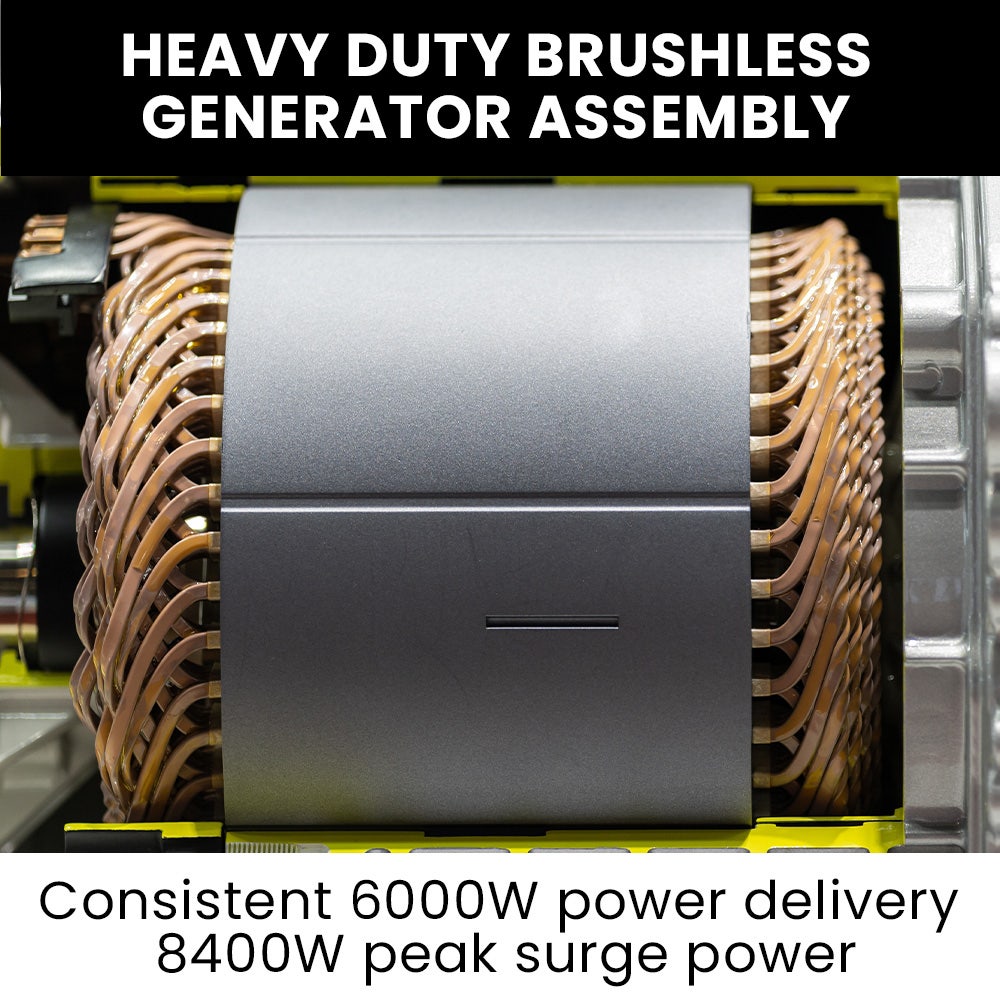 GENPOWER 8.4kW Peak 6kW Rated Commercial Diesel Generator, Electric Key Start, 6 x 15A, Single Phase V219-GEN1DS1M4BGPR