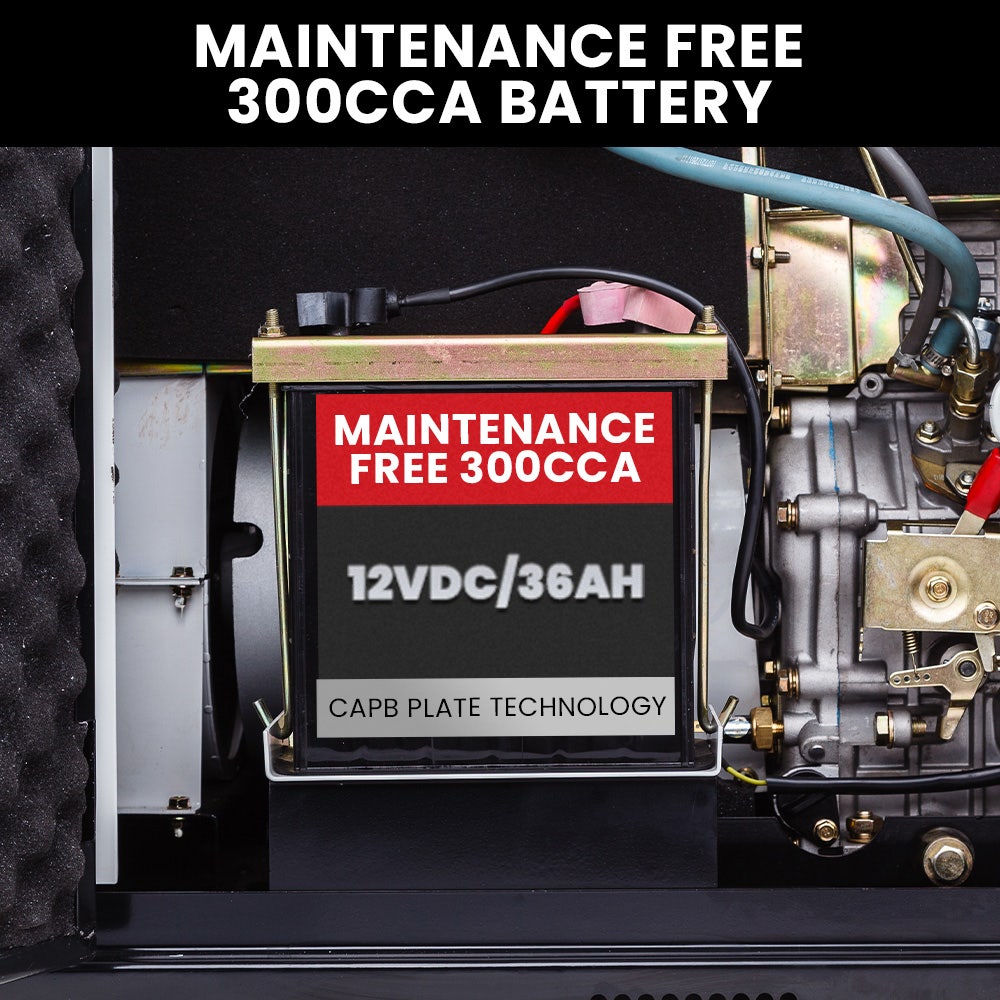 GENPOWER 8.4kW Peak 6kW Rated Commercial Diesel Generator, Electric Key Start, 6 x 15A, Single Phase V219-GEN1DS1M4BGPR