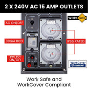 GENPOWER 8.4kW Peak 6kW Rated Commercial Diesel Generator, RCD Safety Switch, Electric Key Start, 2 x 15A, V219-GEN1DSGPRA14K
