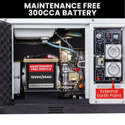 GENPOWER 8.4kW Peak 6kW Rated Commercial Diesel Generator, RCD Safety Switch, Electric Key Start, 2 x 15A, V219-GEN1DSGPRA14K
