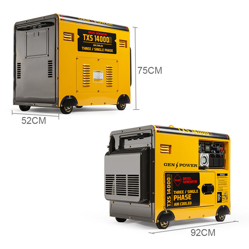 GENPOWER 7kW Peak 5kW Rated Commercial Diesel Generator, Electric Key Start, 1 x 20A 415V 3 Phase, 3 x 15A V219-GEN3DSGPRC1M4