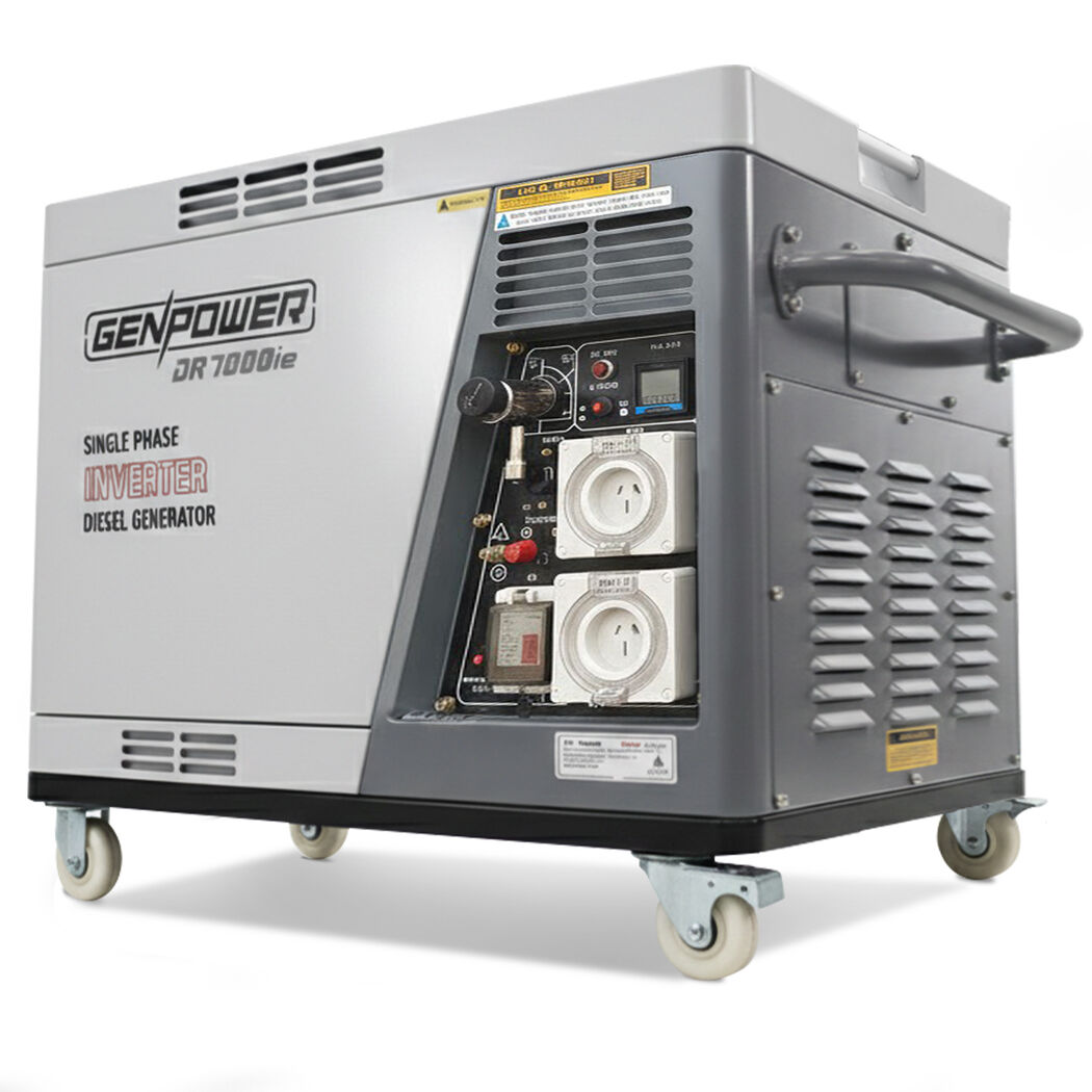 GENPOWER 6.5kW Peak 5kW Rated Diesel Inverter Commercial Generator, Electric Key Start, 2 x 15A, RCD Safety V219-GENDSLGNV5KA