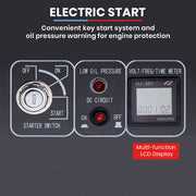 GENPOWER 6.5kW Peak 5kW Rated Diesel Inverter Commercial Generator, Electric Key Start, 2 x 15A, RCD Safety V219-GENDSLGNV5KA